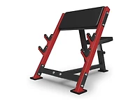 Mikolo Preacher Curl Bench, Seated Arm Isolated Barbell Dumbbell Bicep Station, Bicep Curl Machine with 2 Bar Holders for Home Gym