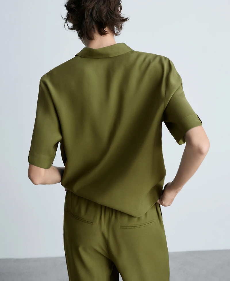 Mango Women's Short Sleeve Fluid Shirt