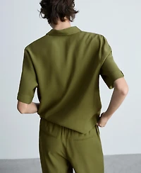Mango Women's Short Sleeve Fluid Shirt