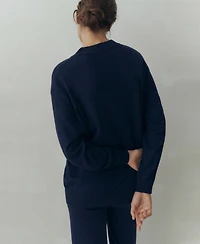 Mango Women's Cotton-Linen Round Neck Knitted Sweater