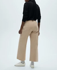 Mango Women's Catherin Culotte High-Rise Jeans