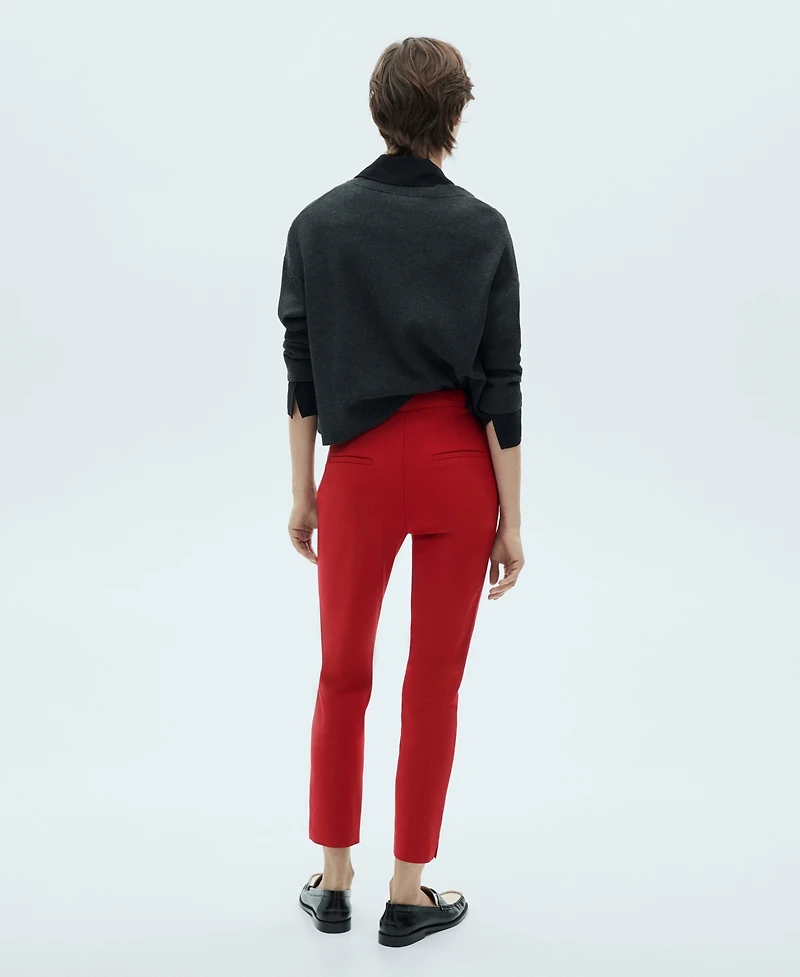 Mango Women's Straight-Fit Cotton Pants