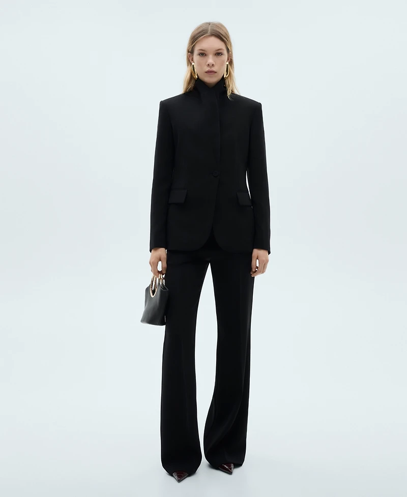 Mango Women's Wide Leg Suit Pants