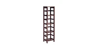 Slickblue 4-Shelf Narrow Shelving Unit Bookcase Tower for Space-Saving Storage and Display