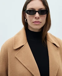 Mango Women's Belt Handmade Coat