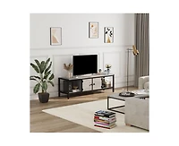 gaomon 65 Inch Tv Stand with Storage,TV Entertainment Center Up to 75 Inch TV,Wooden Tv Stand for Living Room, Bedroom,Grey