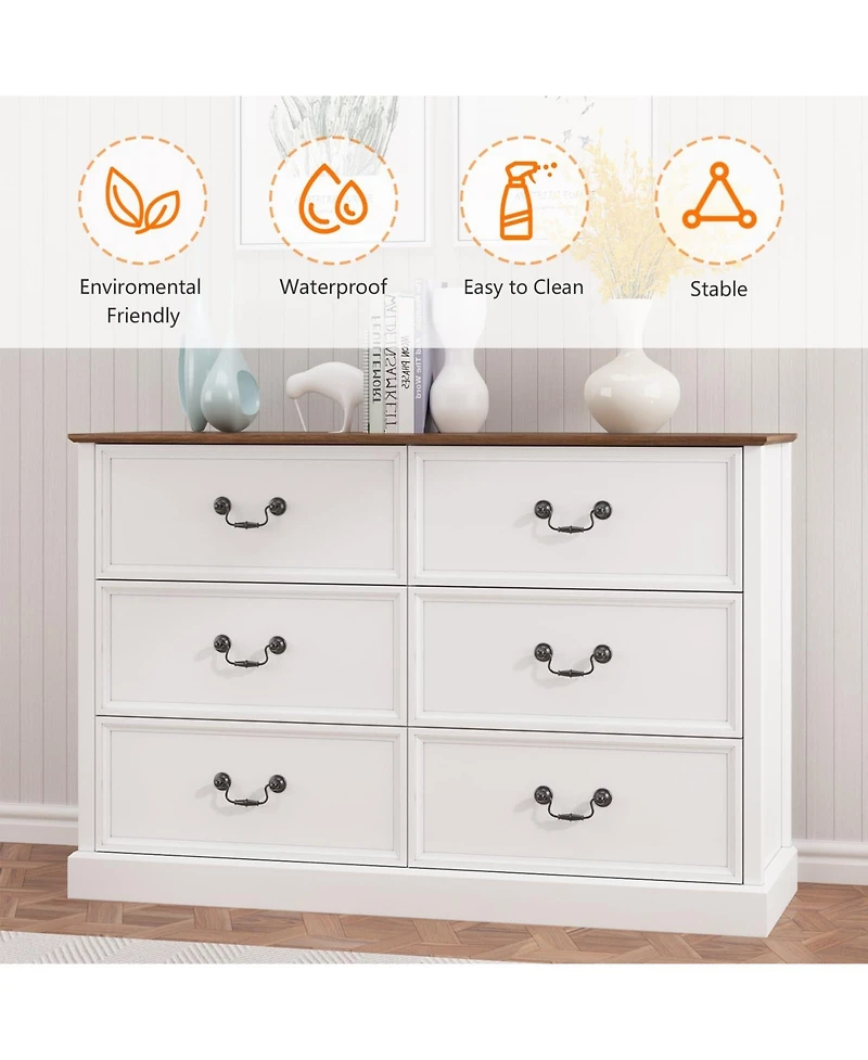 gaomon Dresser for Bedroom with 6 Drawers