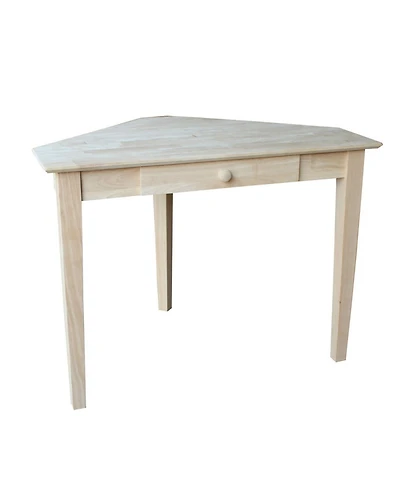 Slickblue Unfinished Wood Corner Desk with Drawer for Laptop and Writing Storage