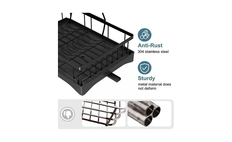 Slickblue Dish Racks for Kitchen Counter for Efficient Drying and Organization of Dishes and Utensils