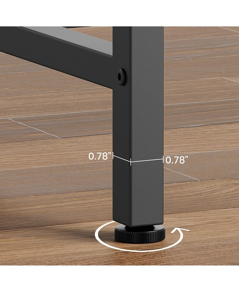 gaomon Farmhouse Console Tables with Power Outlet, 39.4" Entryway Table with Adjustable Feet, Behind Couch Table for Living Room, Entryway, Foyer