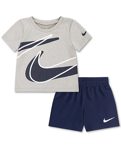 Nike Little Boys Dri-fit Dropset T-Shirt & Shorts Set