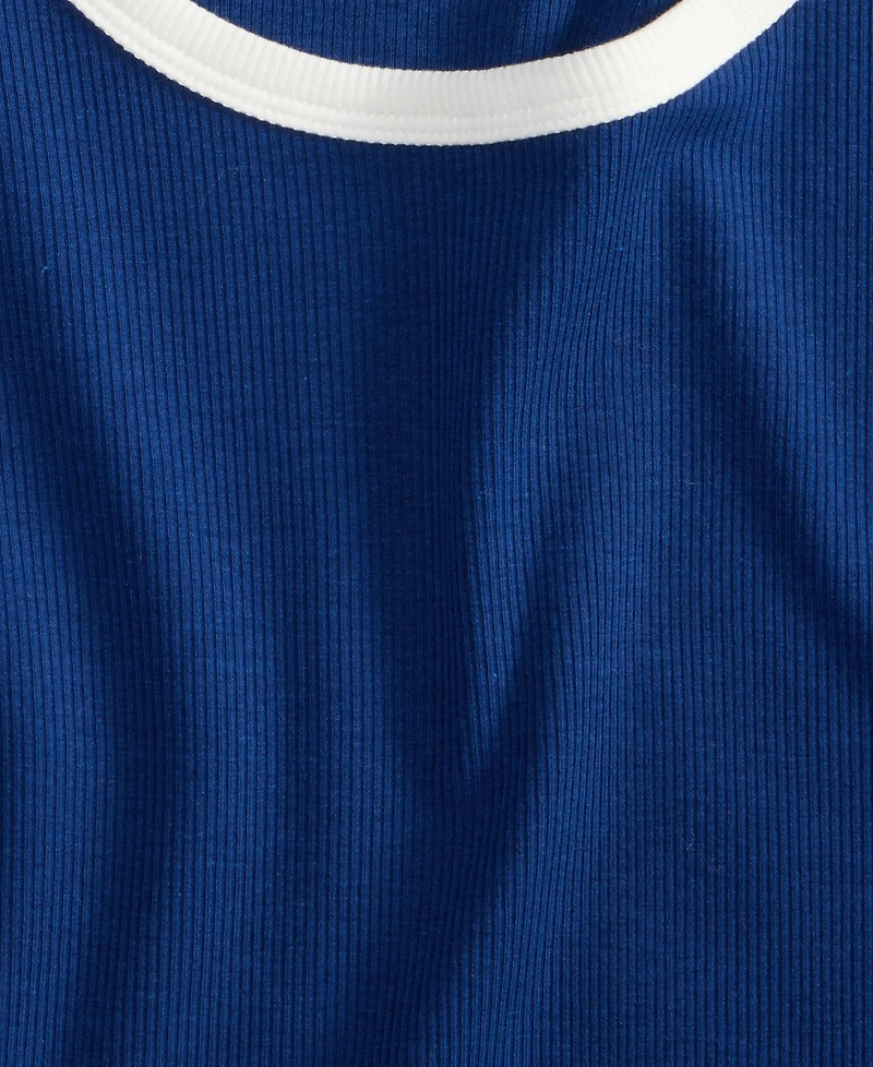 On 34th Women's Tipped Crewneck Short-Sleeve T-Shirt, Exclusively at Macy's