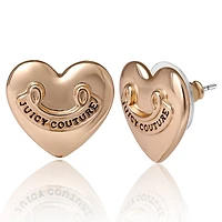 Juicy Couture Heart Stud Earrings with Iconic Logo