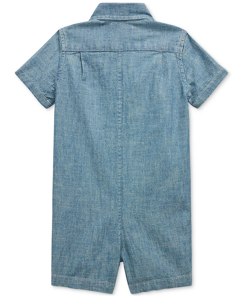 Polo Ralph Lauren Baby Boys Collared Chambray Shortall