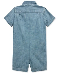 Polo Ralph Lauren Baby Boys Collared Chambray Shortall