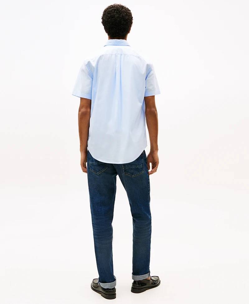 Tommy Hilfiger Men's Short Sleeve Flex Poplin Regular Fit Shirt