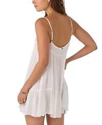 O'Neill Juniors' Saltwater Solids Rilee Crinkle Cover-Up Mini Dress