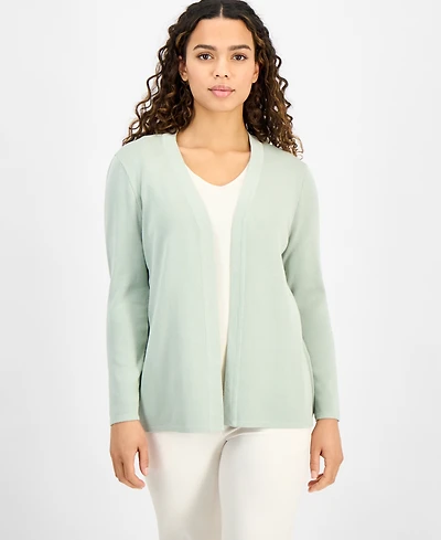 Ak Anne Klein Women's Newport Kissing Front Cardigan