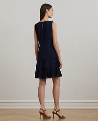 Lauren Ralph Women's Crinkle Georgette Shift Dress
