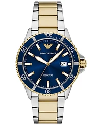 Emporio Armani Men's World Explorer Two-Tone Stainless Steel Bracelet Watch 42mm
