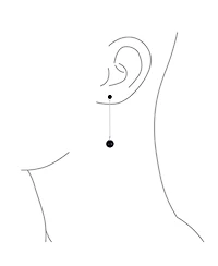 Bling Jewelry Simple Dangle Earrings with Black Onyx or Green Jade in Sterling Silver