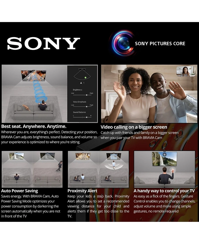 Sony Bravia 7 75" 4K Hdr Smart Qled Mini-led Tv (K-75XR70) with Bravia Theater Quad and SASW5 300W Wireless Subwoofer bundle