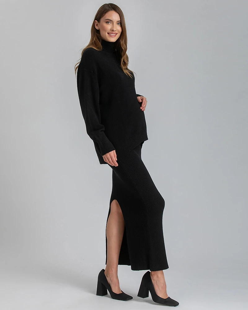 Pietro Brunelli Maternity Slim-Fit Nina Skirt with a Central Back Slit