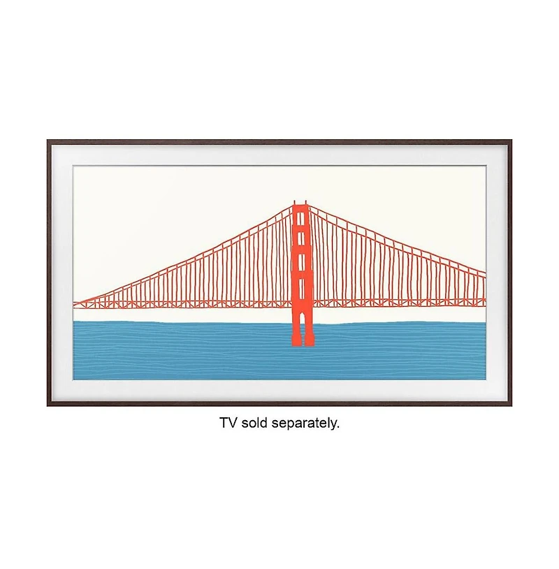 50" The Frame Customizable Bezel In Modern Teak