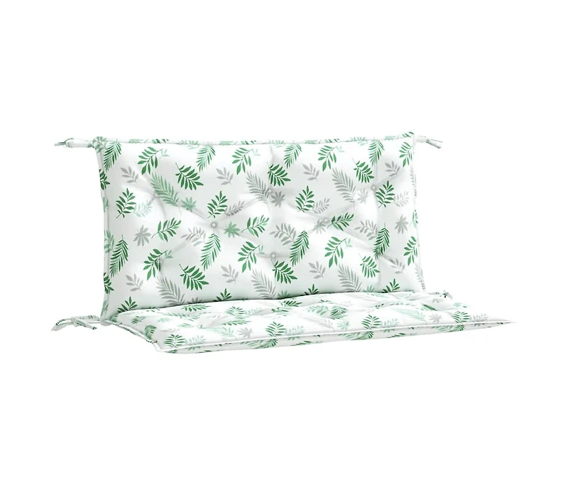 Garden Bench Cushions 2pcs Leaf Pattern 39.4"x19.7"x2.8" Fabric