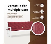 Garden Bench Cushion Wine Red 78.7"x(19.7"+19.7")x2.8" Oxford Fabric