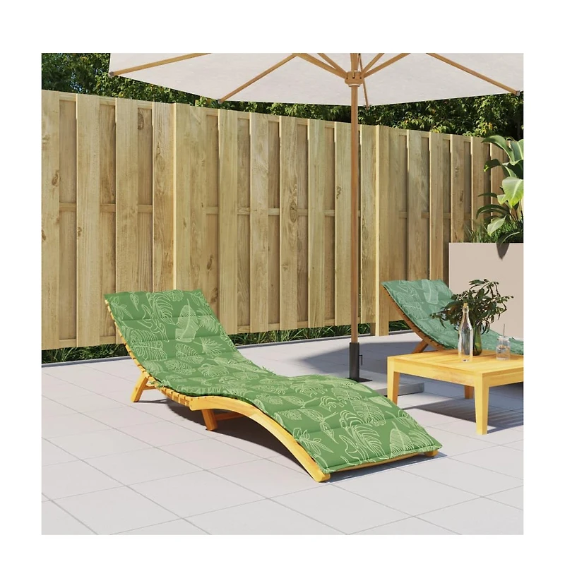 vidaXL Sun Lounger Cushion Leaf Pattern Oxford Fabric