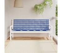 Garden Bench Cushions 2 pcs Blue&White Stripe Oxford Fabric