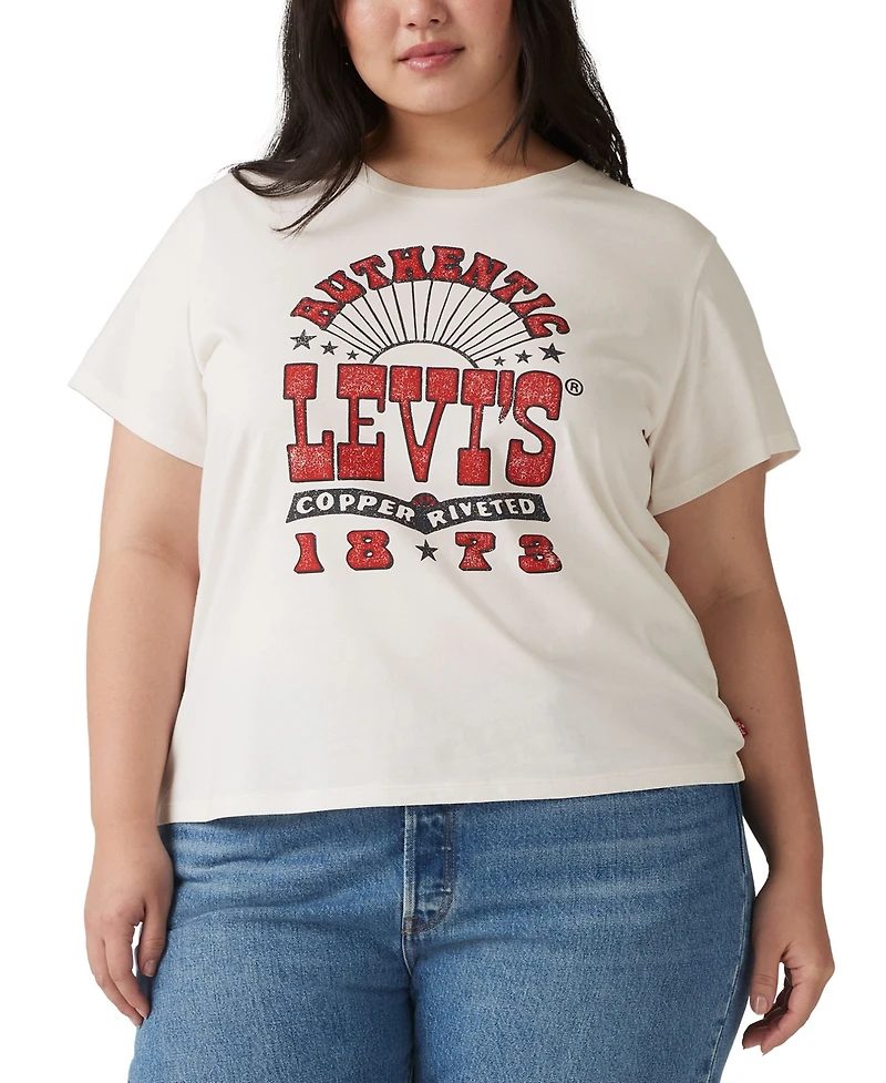 Levi's Plus Perfect Cotton Logo Short-Sleeve T-Shirt
