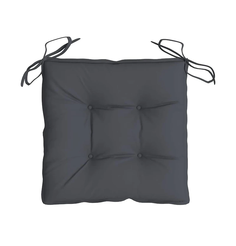 Chair Cushions 4 pcs Anthracite 15.7"x15.7"x2.8" Oxford Fabric