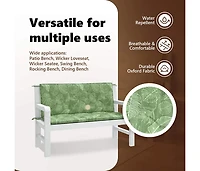 Garden Bench Cushions 2pcs Leaf Pattern 47.2"x19.7"x2.8" Fabric