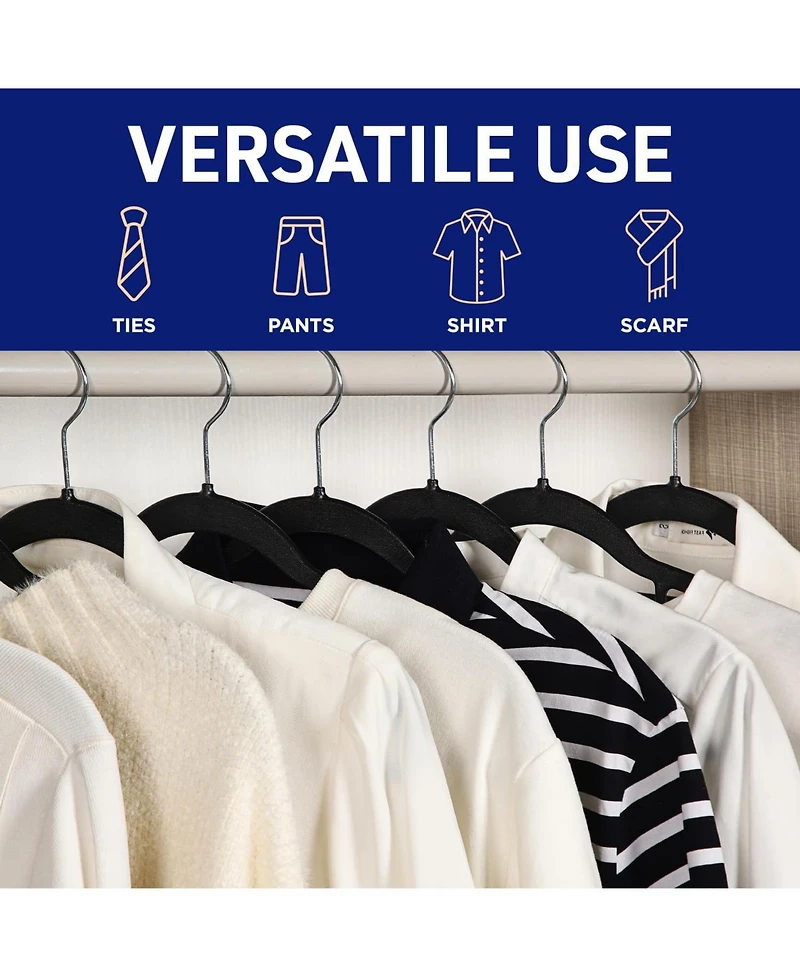 Lifemaster 30 Pcs. of Dry Wet Clothes Hangers for Clothes - Heavy Duty Coat Hanger Set with 360° Swivel Hook