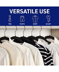 Lifemaster 30 Pcs. of Dry Wet Clothes Hangers for Clothes - Heavy Duty Coat Hanger Set with 360° Swivel Hook