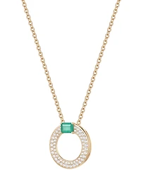 Macy's Sapphire (1/4 ct. t.w.) & Diamond Circular Pendant 18" Necklace 14k White Gold (Also Available Ruby Emerald)