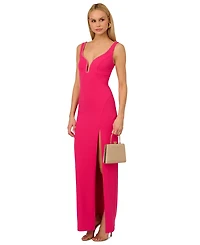 Adrianna Women's Bead-Trim Sweetheart-Neck Sleeveless Gown