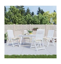 Chair Cushions 4 pcs Cream White 15.7"x15.7"x2.8" Oxford Fabric