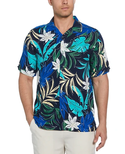 Cubavera Men's Tropical Print Short Sleeve Button-Down Shirt