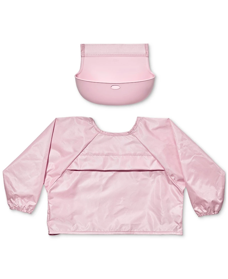 Oxo Tot Sleeved Roll Up Bib with Crumb Pocket