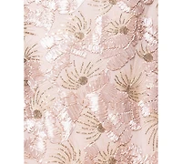 Betsy & Adam Petite Sleeveless Floral Sequin Sheath Gown