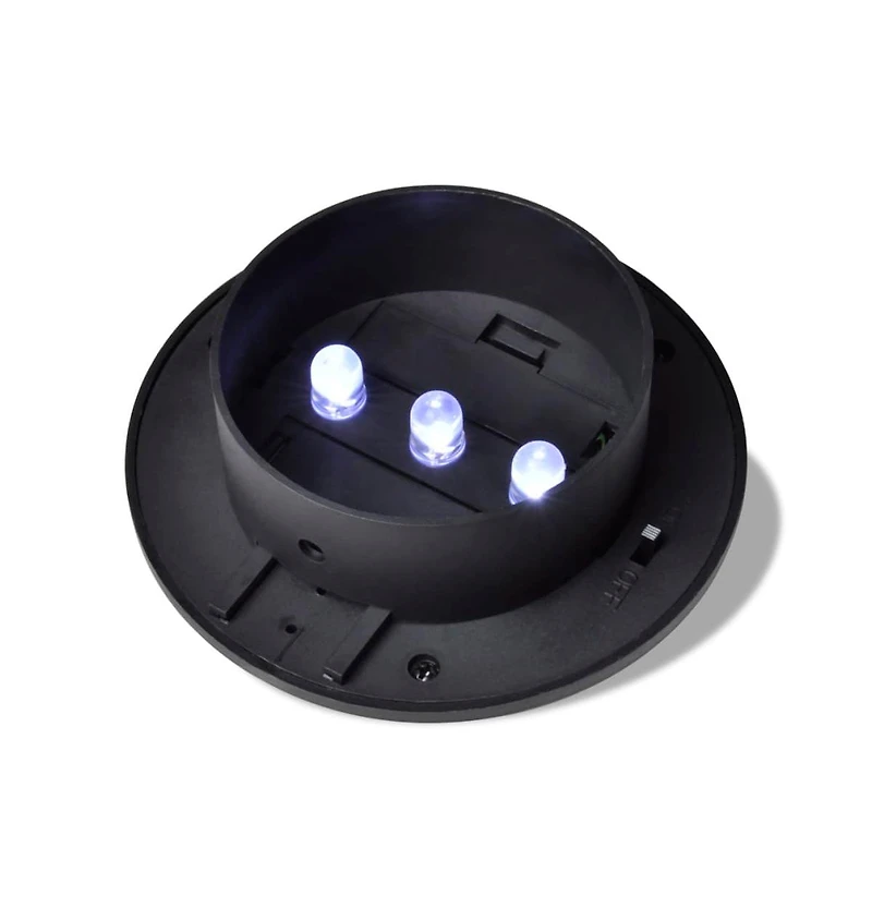 vidaXL Outdoor Solar Lamp Set 6 pcs Fence Light Gutter Light Black