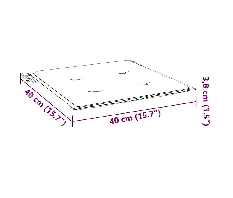 vidaXL Garden Chair Cushions 4 pcs Taupe 15.7"x15.7"x1.2" Oxford Fabric