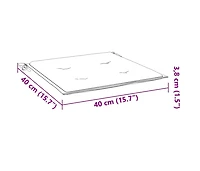 vidaXL Garden Chair Cushions 4 pcs Taupe 15.7"x15.7"x1.2" Oxford Fabric