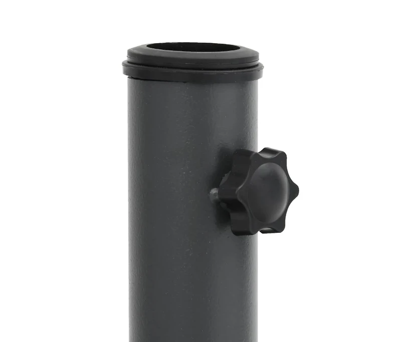 vidaXL Umbrella Base Dark Grey Steel, Iron Medium Heavy Weight Endurance