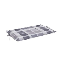 Sun Lounger Cushion Gray Check Pattern 73.2"x22.8"x1.6" Oxford Fabric