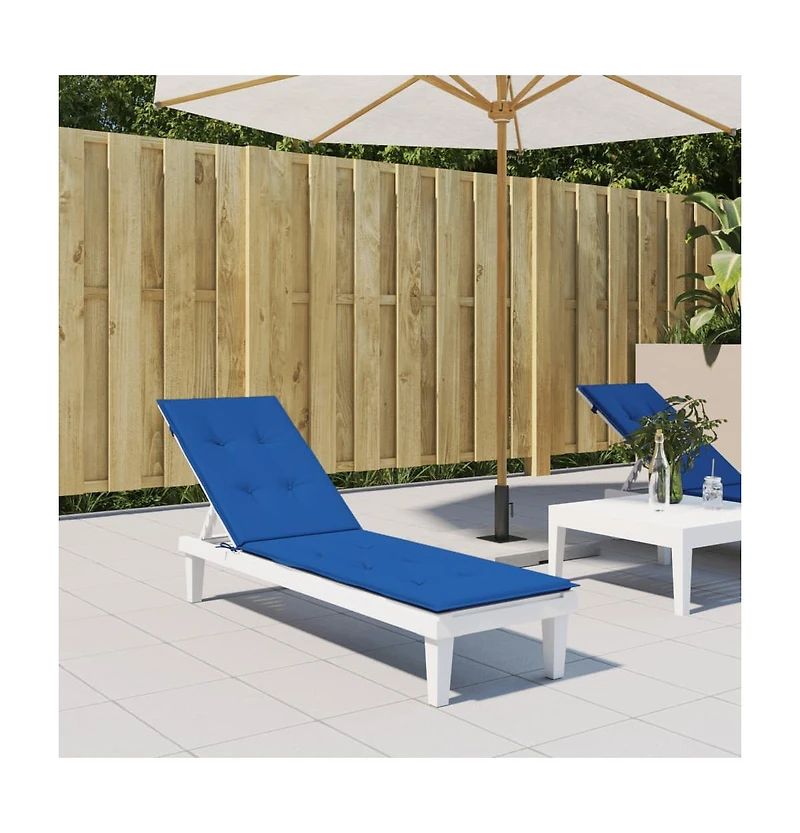 vidaXL Deck Chair Cushion Royal Blue (29.5"+41.3")x19.7"x1.6"