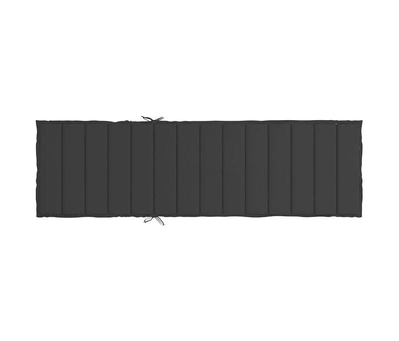Sun Lounger Cushion Black 78.7"x19.7"x1.2" Oxford Fabric